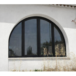 Fenêtre Cintrée 2 Vantaux et 2 Fixes Latéraux Aluminium