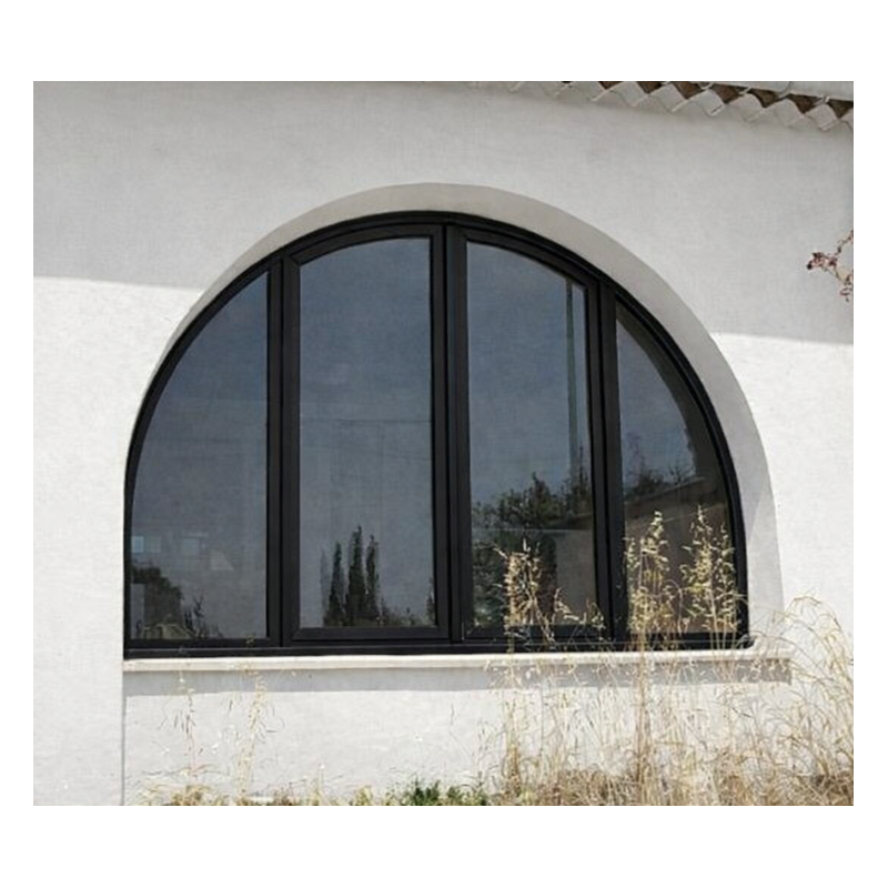 Fenêtre Cintrée 2 Vantaux et 2 Fixes Latéraux Aluminium