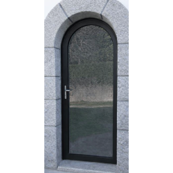 Porte d'Entrée Cintrée 1 Vantail Aluminium