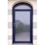 Porte d'Entrée Cintrée 1 Vantail et Imposte Fixe Aluminium