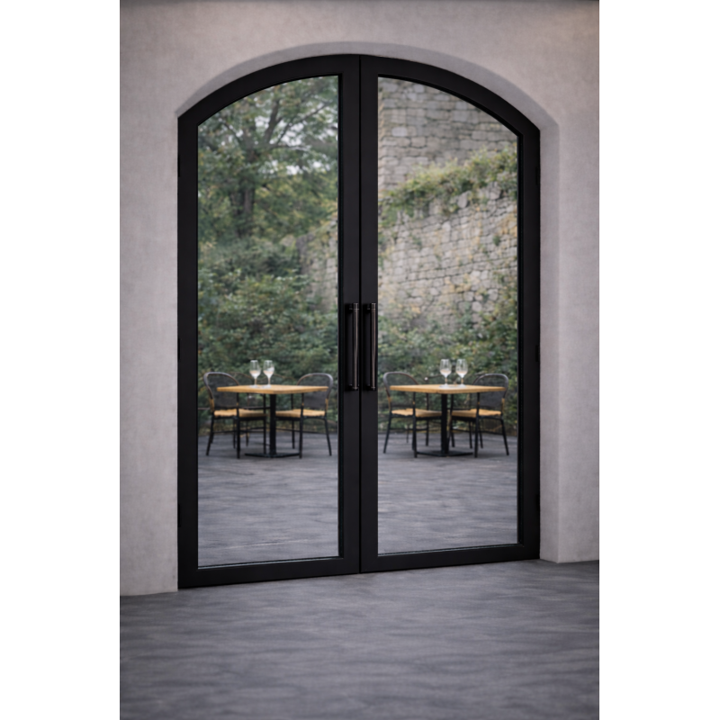 Porte Lourde Cintrée 2 Vantaux Aluminium