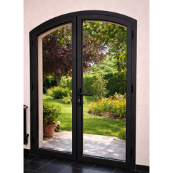 Porte d'Entrée Cintrée 2 Vantaux Aluminium