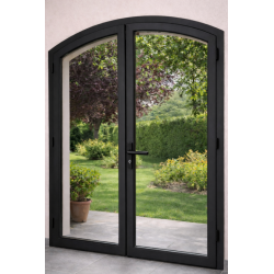Porte Fenêtre à Serrure Cintrée 2 Vantaux Aluminium