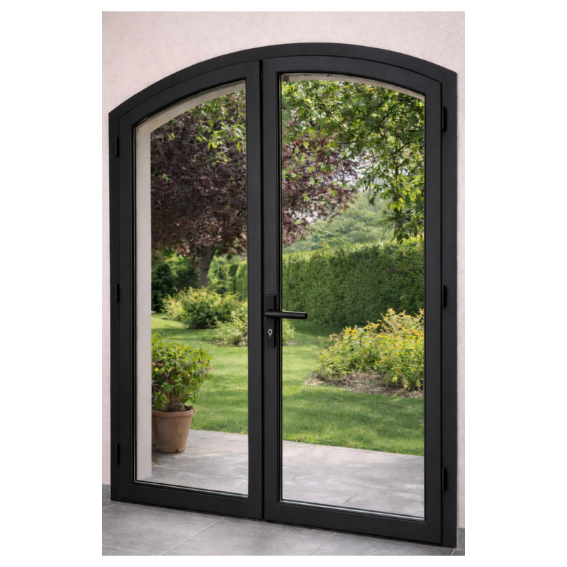 Porte Fenêtre à Serrure Cintrée 2 Vantaux Aluminium