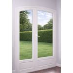 Porte Fenêtre à Serrure Cintrée 1 Vantail et 1 Fixe Latéral Aluminium