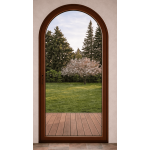 Porte Fenêtre Crémone Cintrée 1 Vantail Aluminium