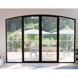 Fenêtre Cintrée 2 Vantaux et 2 Fixes Latéraux Aluminium
